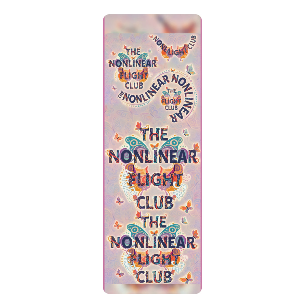 The Nonlinear Flight Club Rubber Yoga Mat — Butterfly Boho Eco-Friendly Exercise Mat
