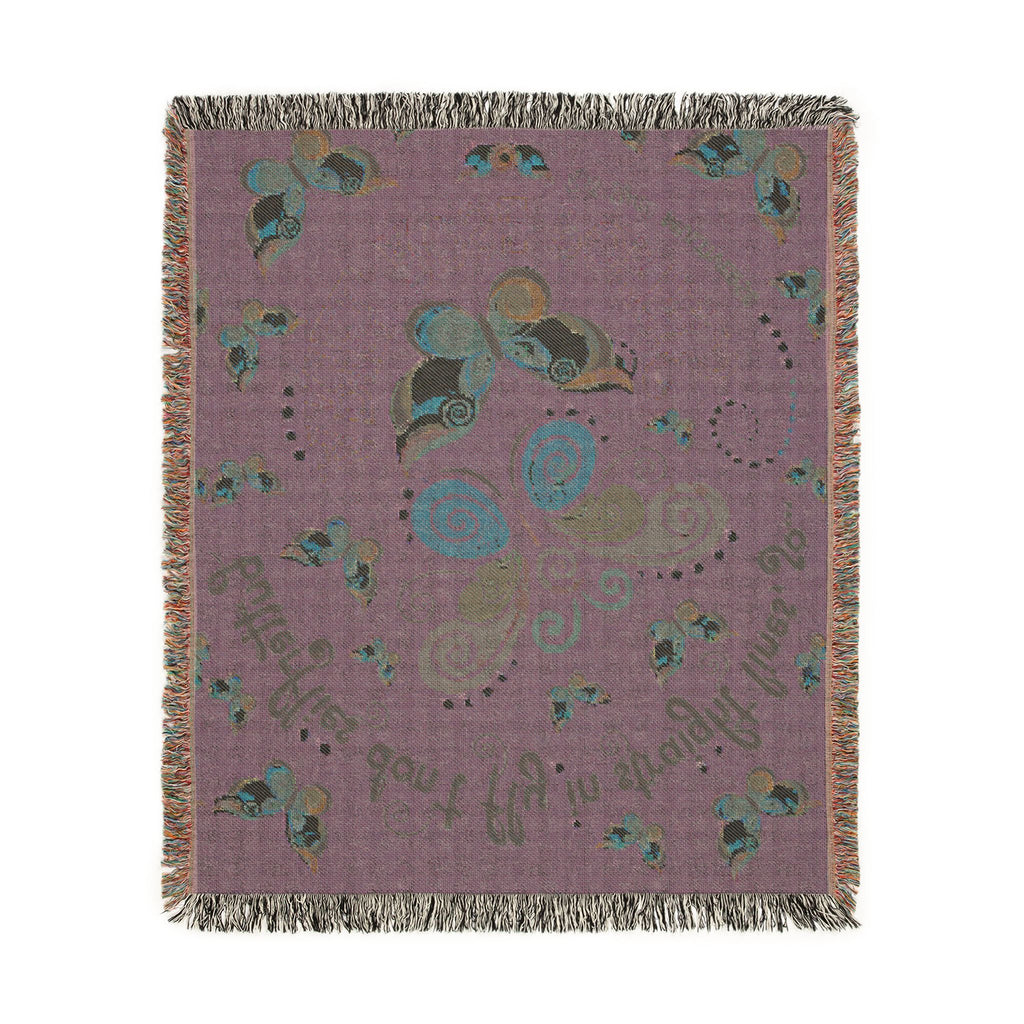 First Class Stardust Butterfly Woven Blanket — Throw for Living Room & Bedroom