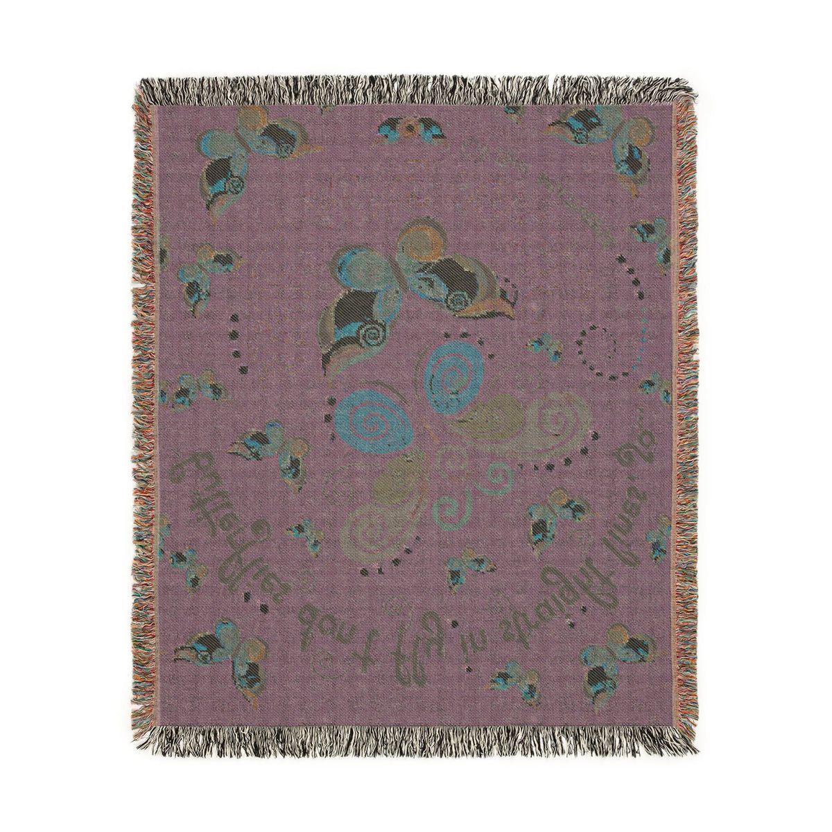 First Class Stardust Butterfly Woven Blanket — Throw for Living Room & Bedroom