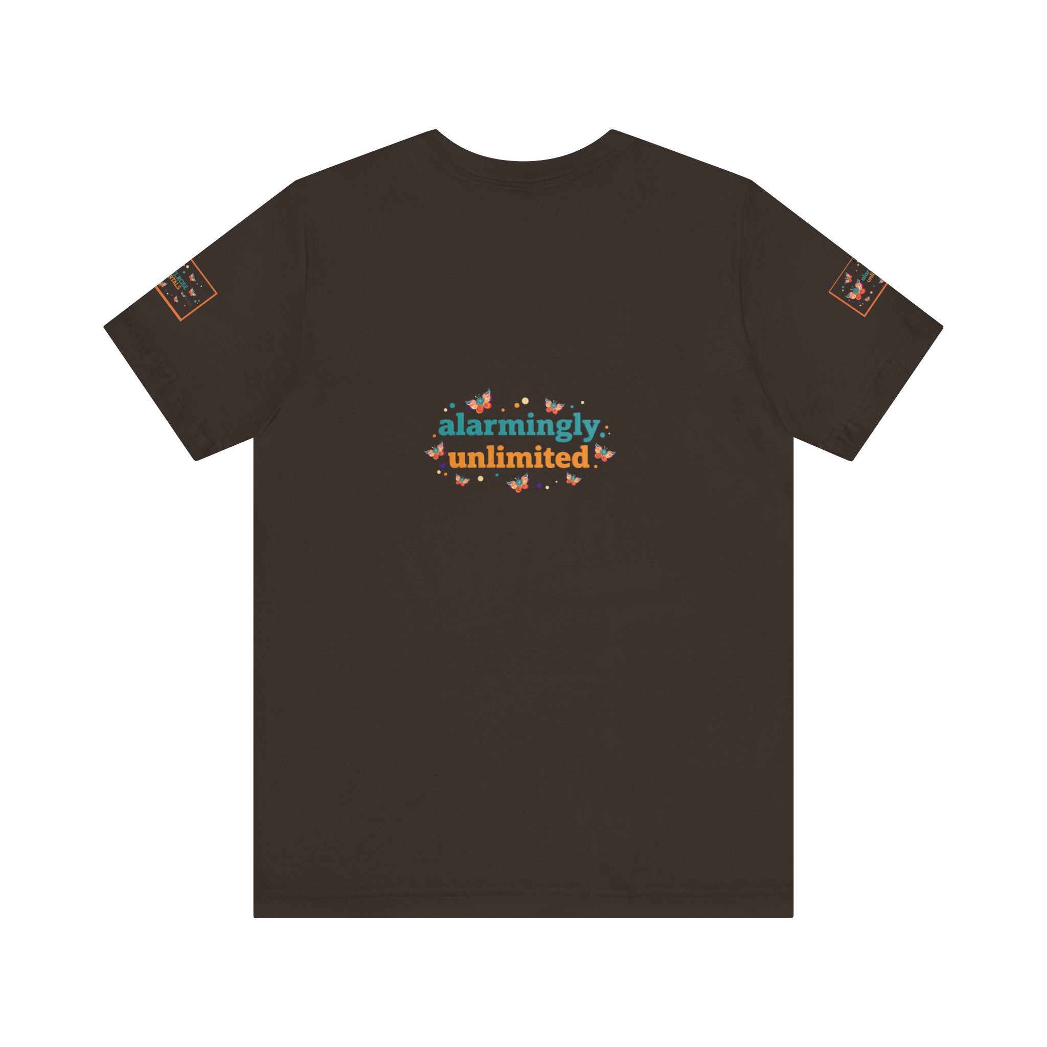 Allarmante T-Shirt Unlimited Tee Flip Variant — Maglietta Grafica Stravagante Farfalla e Bruco