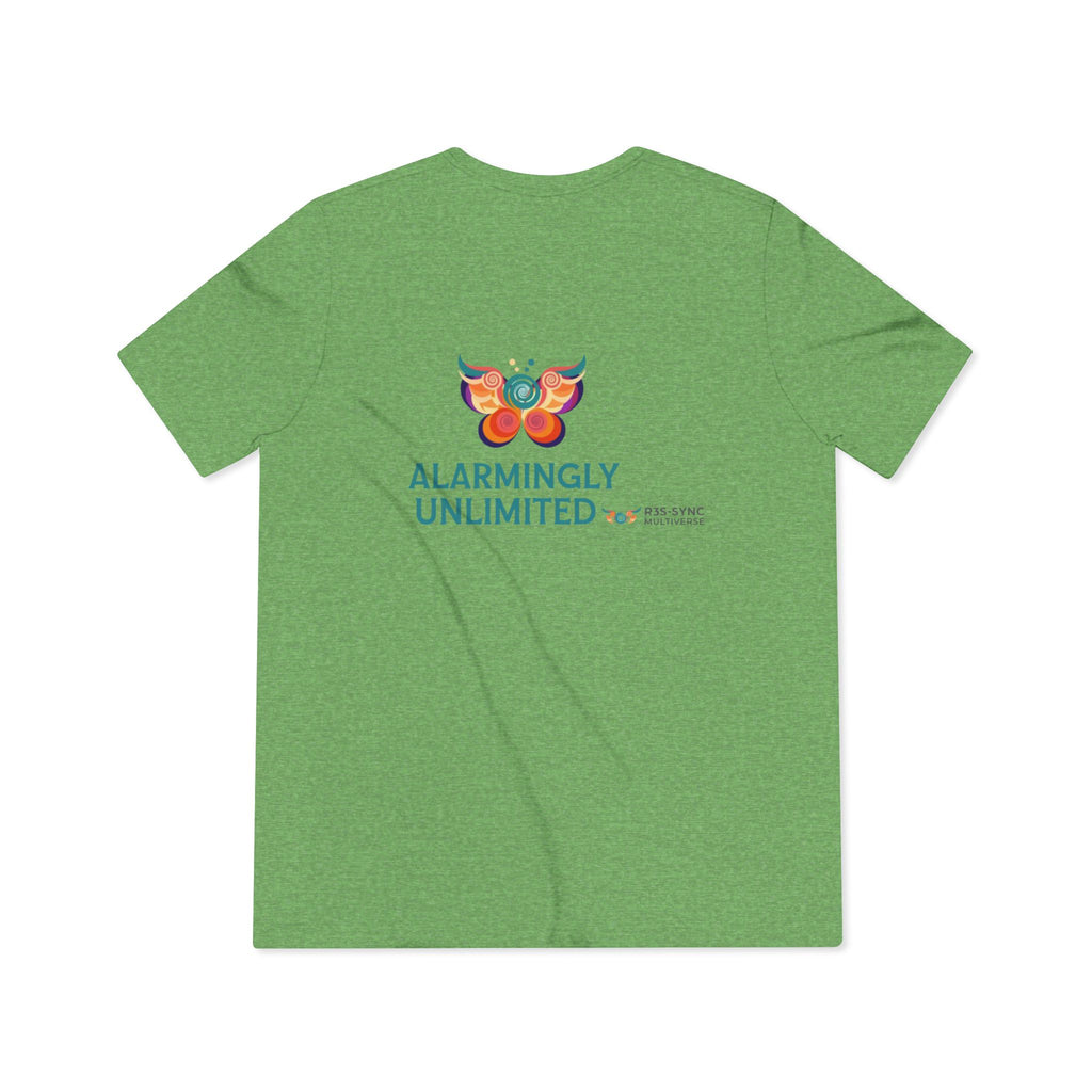 T-shirt Vintage Morbida TriBlend "Allarmantemente Illimitato Farfalla & Bruco" — Simpatica Maglietta Grafica Trasformazione