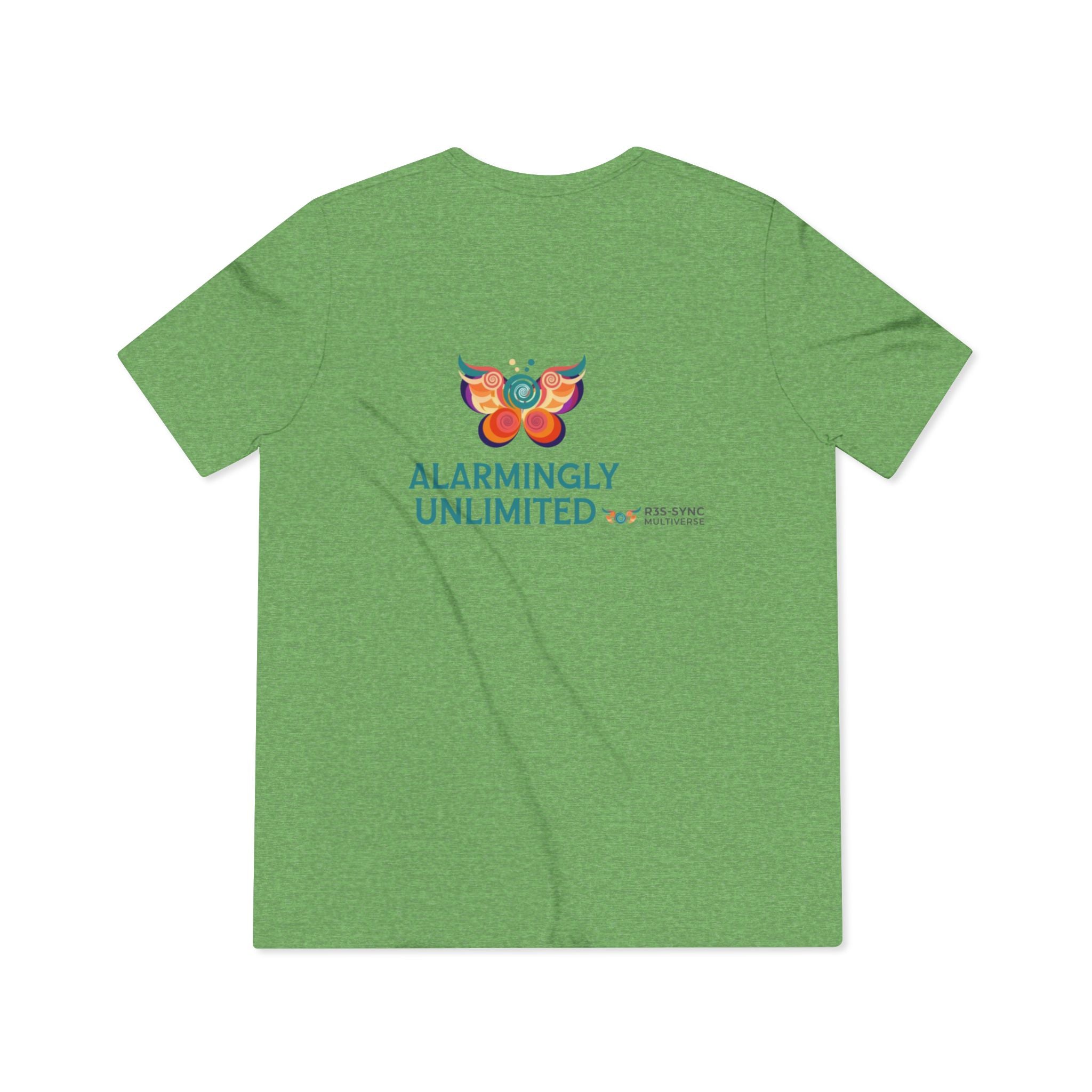 T-shirt Vintage Morbida TriBlend "Allarmantemente Illimitato Farfalla & Bruco" — Simpatica Maglietta Grafica Trasformazione