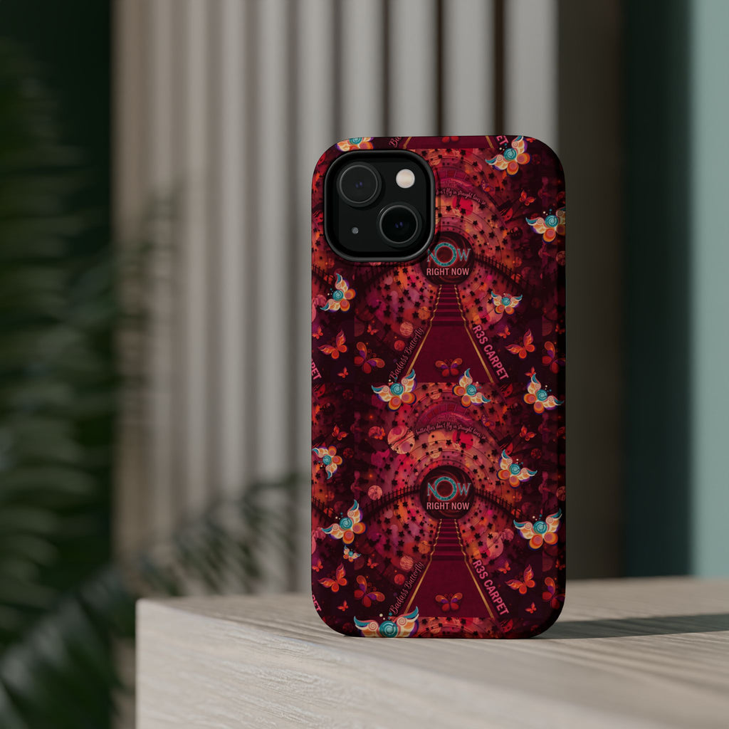 R3S-Carpet Worthy Magnetic Impact-Resistant Phone Case – Butterfly Kaleidoscope Now First-Class Stardust Collection