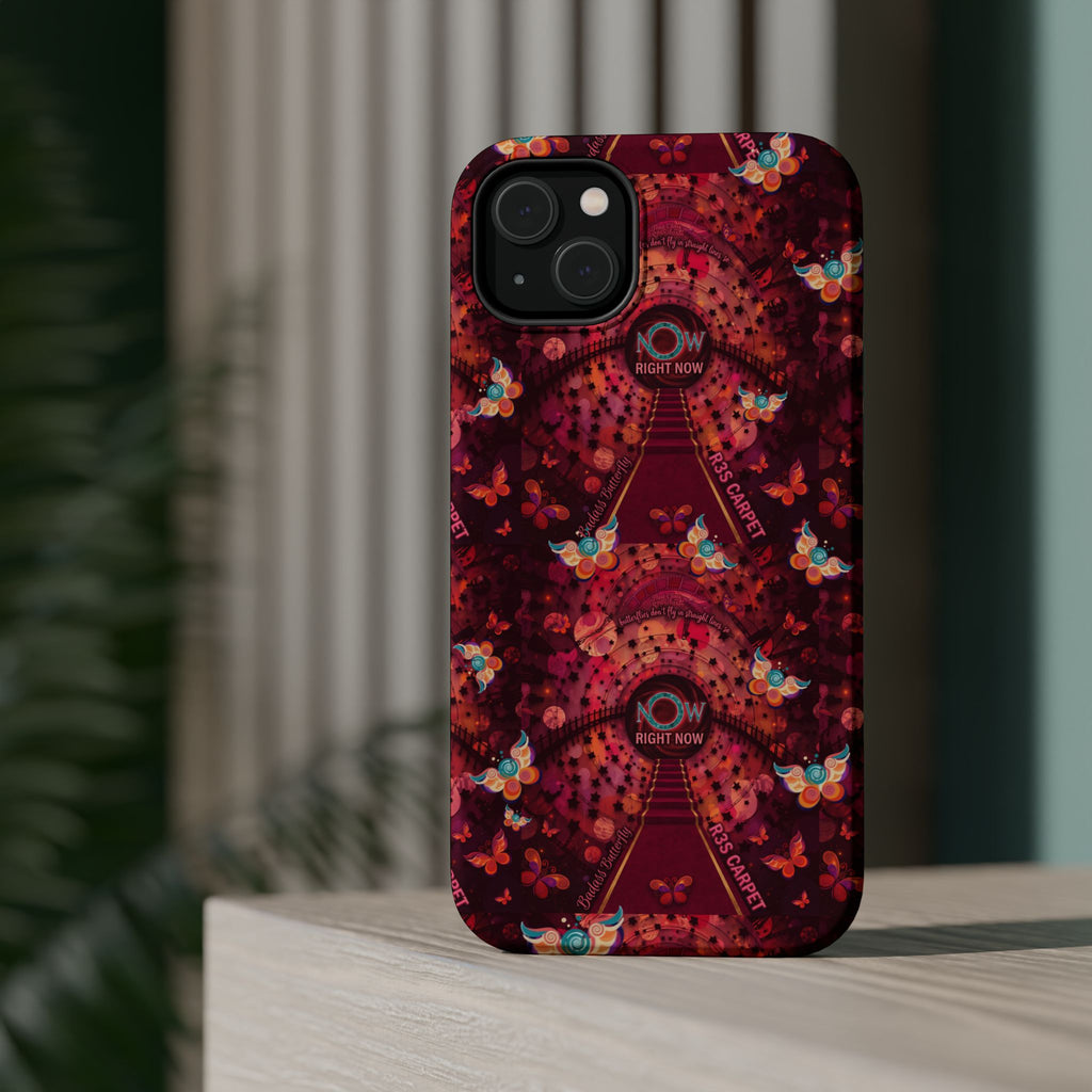 R3S-Carpet Worthy Magnetic Impact-Resistant Phone Case – Butterfly Kaleidoscope Now First-Class Stardust Collection