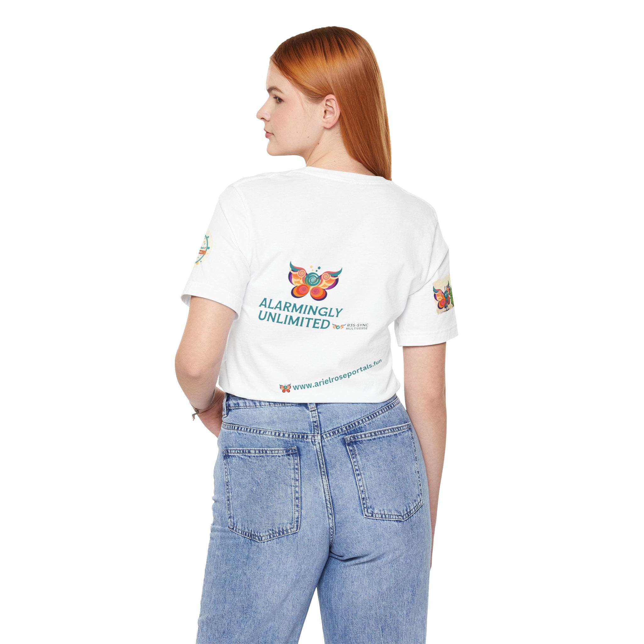 Alarmingly Unlimited Butterfly Tee — Playful Caterpillar & Butterfly Cartoon T-Shirt