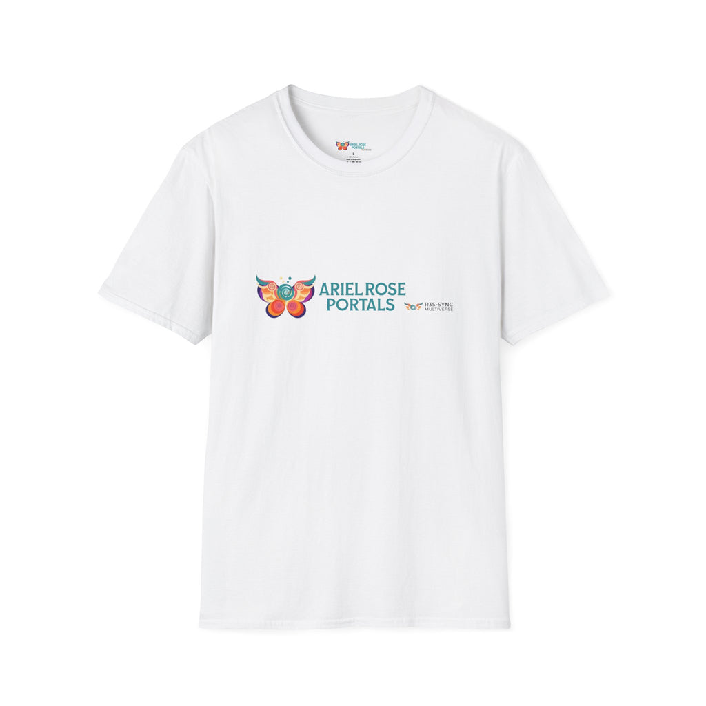 T-Shirt con graffetta a farfalla Portal — Maglietta con logo Ariel Rose Portals