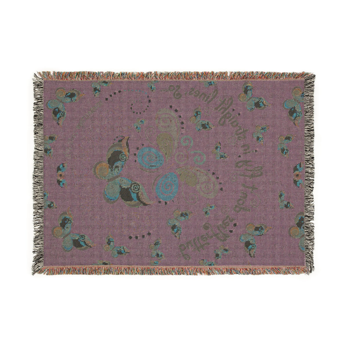 First Class Stardust Butterfly Woven Blanket — Throw for Living Room & Bedroom
