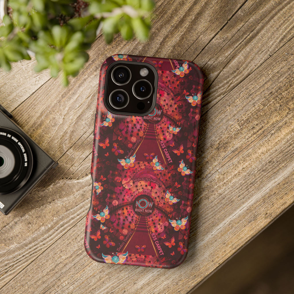R3S-Carpet Worthy Magnetic Impact-Resistant Phone Case – Butterfly Kaleidoscope Now First-Class Stardust Collection