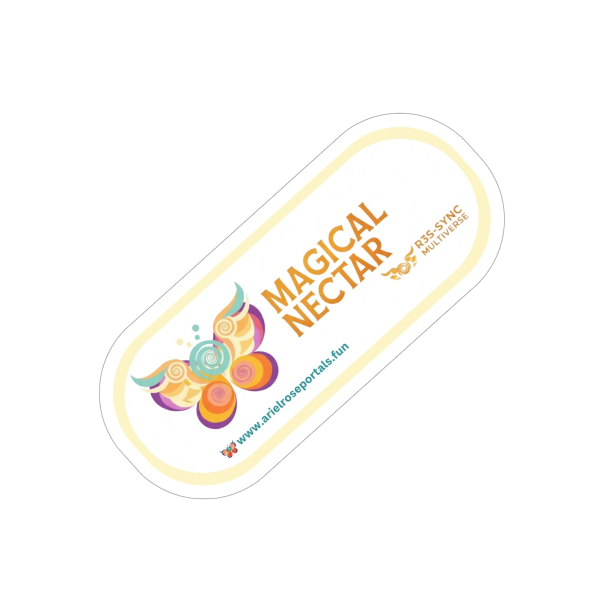 Magical Nectar Water-Bottle logo Sticker | Transparent Outdoor Die-Cut