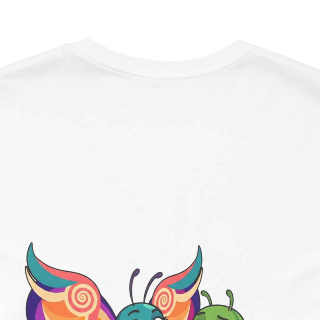 Butterfly & Caterpillar Tee — "alarmingly unlimited" Colorful Graphic T-Shirt