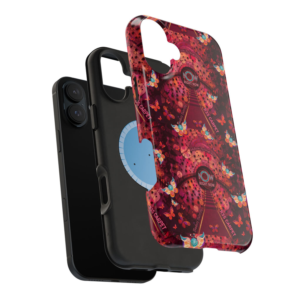 R3S-Carpet Worthy Magnetic Impact-Resistant Phone Case – Butterfly Kaleidoscope Now First-Class Stardust Collection