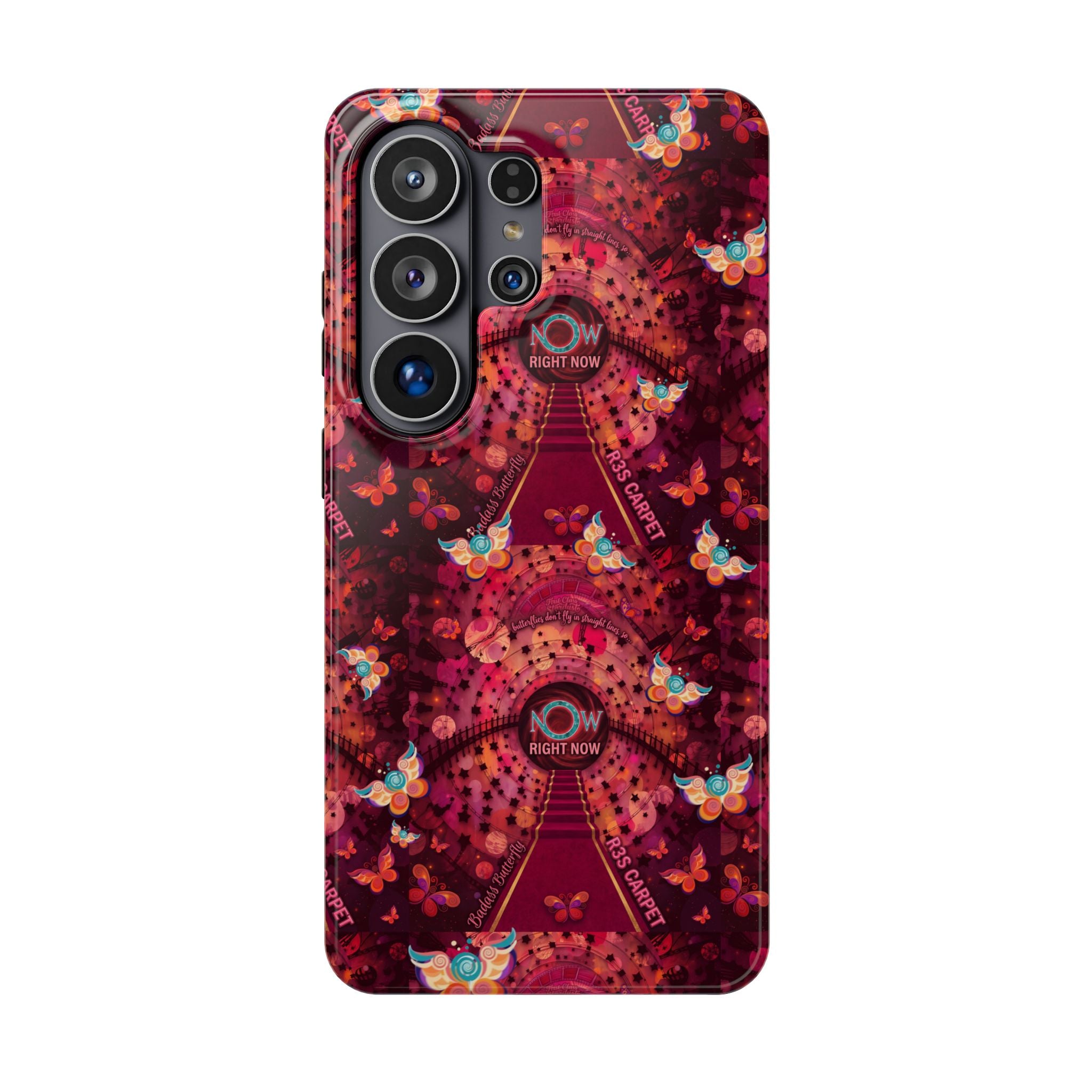 R3S-Carpet Worthy Magnetic Impact-Resistant Phone Case – Butterfly Kaleidoscope Now First-Class Stardust Collection