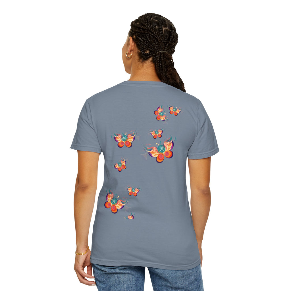 Butterflies Don’t Fly in Straight Lines T-Shirt — Whimsical Butterfly Graphic Tee