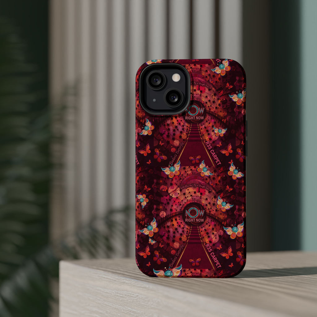 R3S-Carpet Worthy Magnetic Impact-Resistant Phone Case – Butterfly Kaleidoscope Now First-Class Stardust Collection
