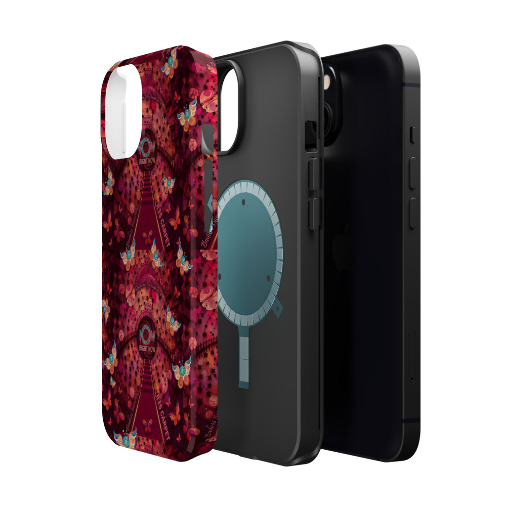 R3S-Carpet Worthy Magnetic Impact-Resistant Phone Case – Butterfly Kaleidoscope Now First-Class Stardust Collection