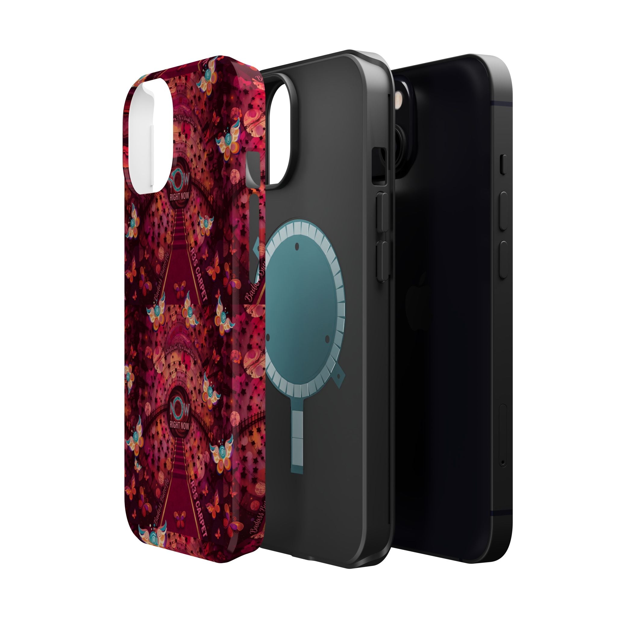 R3S-Carpet Worthy Magnetic Impact-Resistant Phone Case – Butterfly Kaleidoscope Now First-Class Stardust Collection