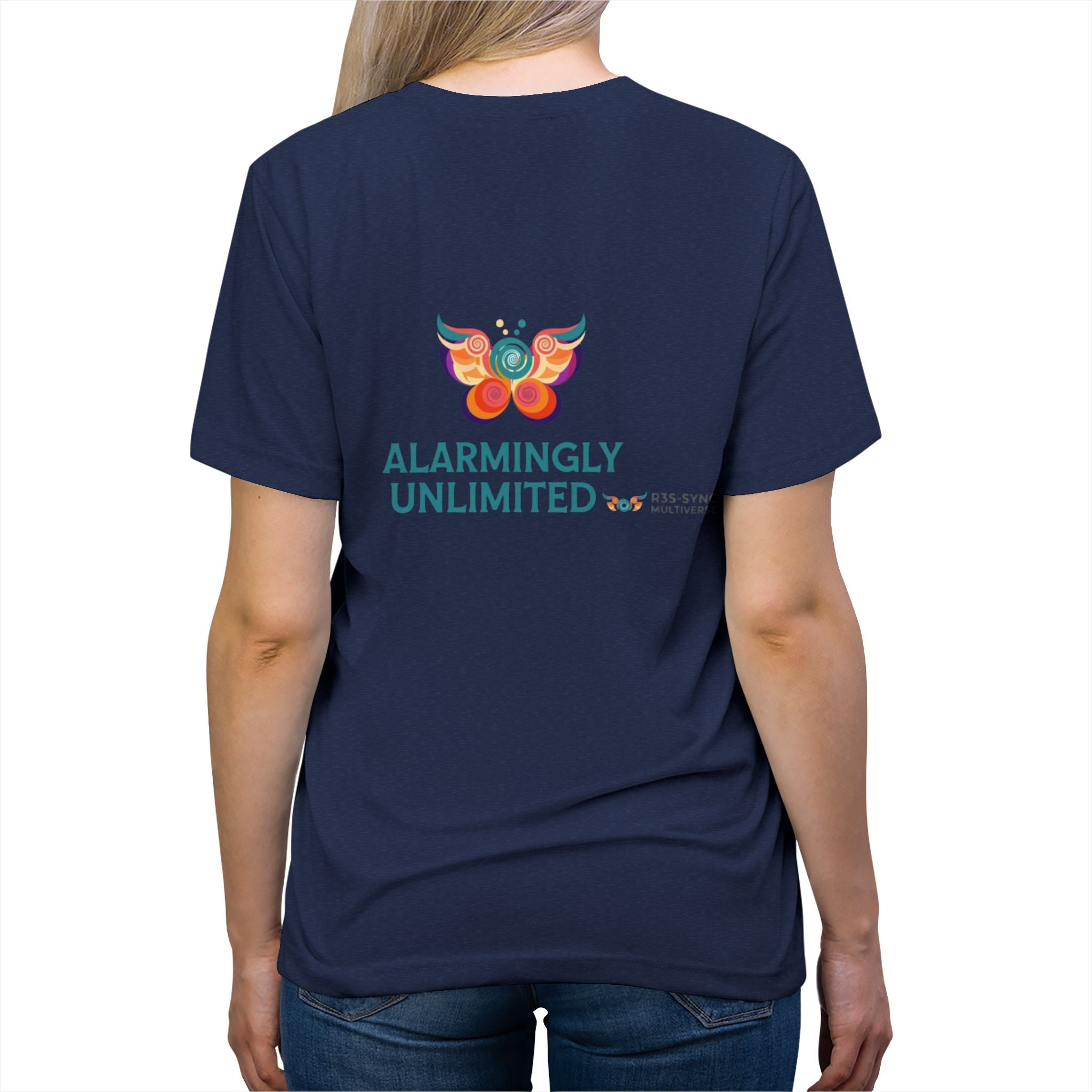 T-shirt Vintage Morbida TriBlend "Allarmantemente Illimitato Farfalla & Bruco" — Simpatica Maglietta Grafica Trasformazione