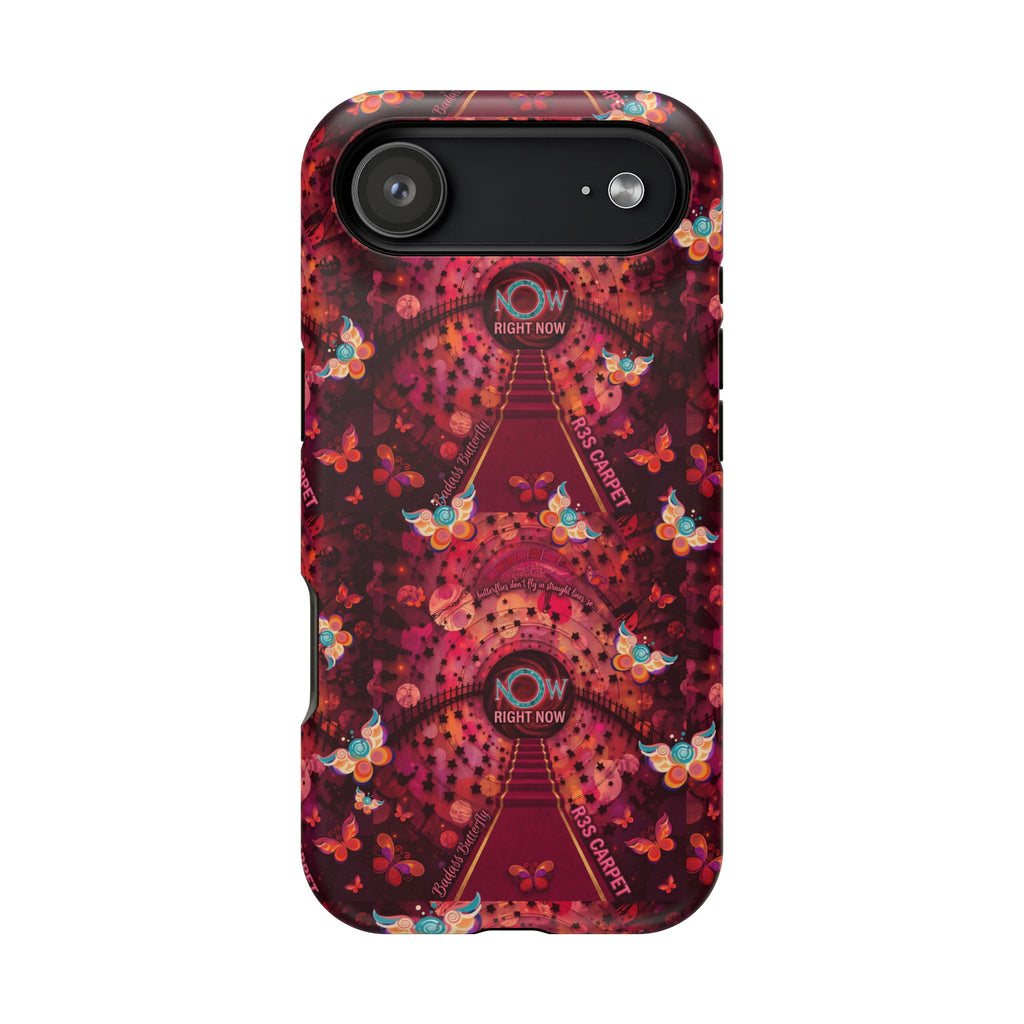R3S-Carpet Worthy Magnetic Impact-Resistant Phone Case – Butterfly Kaleidoscope Now First-Class Stardust Collection