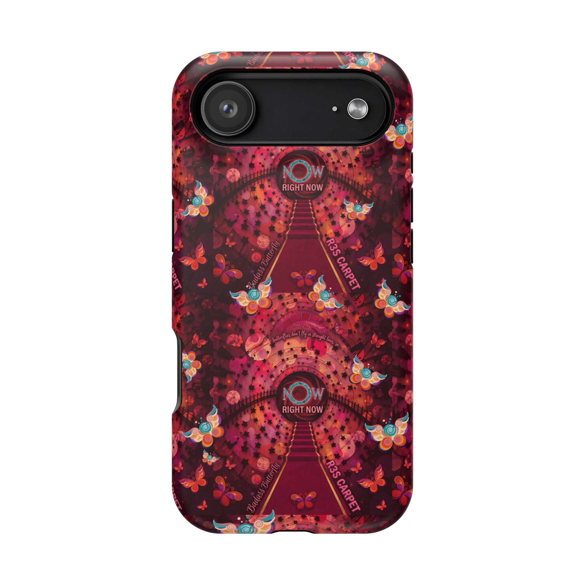 R3S-Carpet Worthy Magnetic Impact-Resistant Phone Case – Butterfly Kaleidoscope Now First-Class Stardust Collection