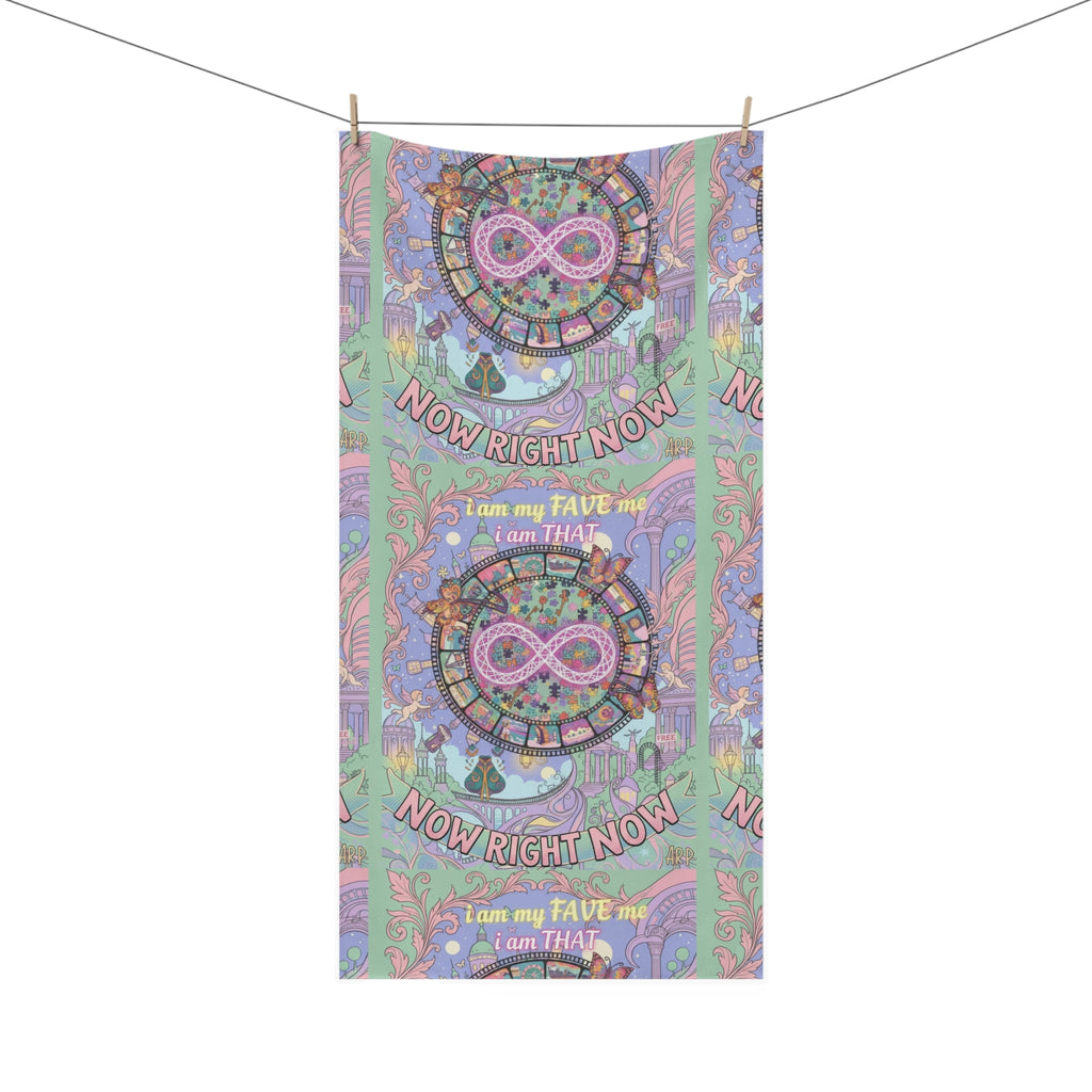 Infinity R3s-Recovery Cloak Beach Towel — "Now Right Now" Pastel Variant