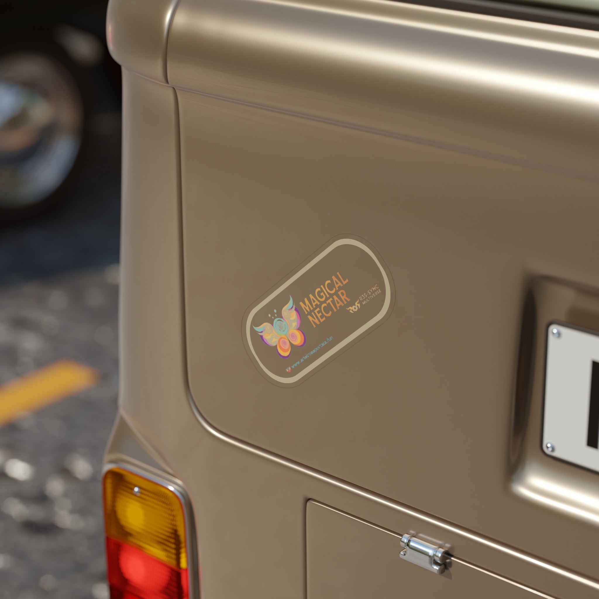 Adesivo logo bottiglia d'acqua Nettare Magico | Fustellato trasparente per esterni