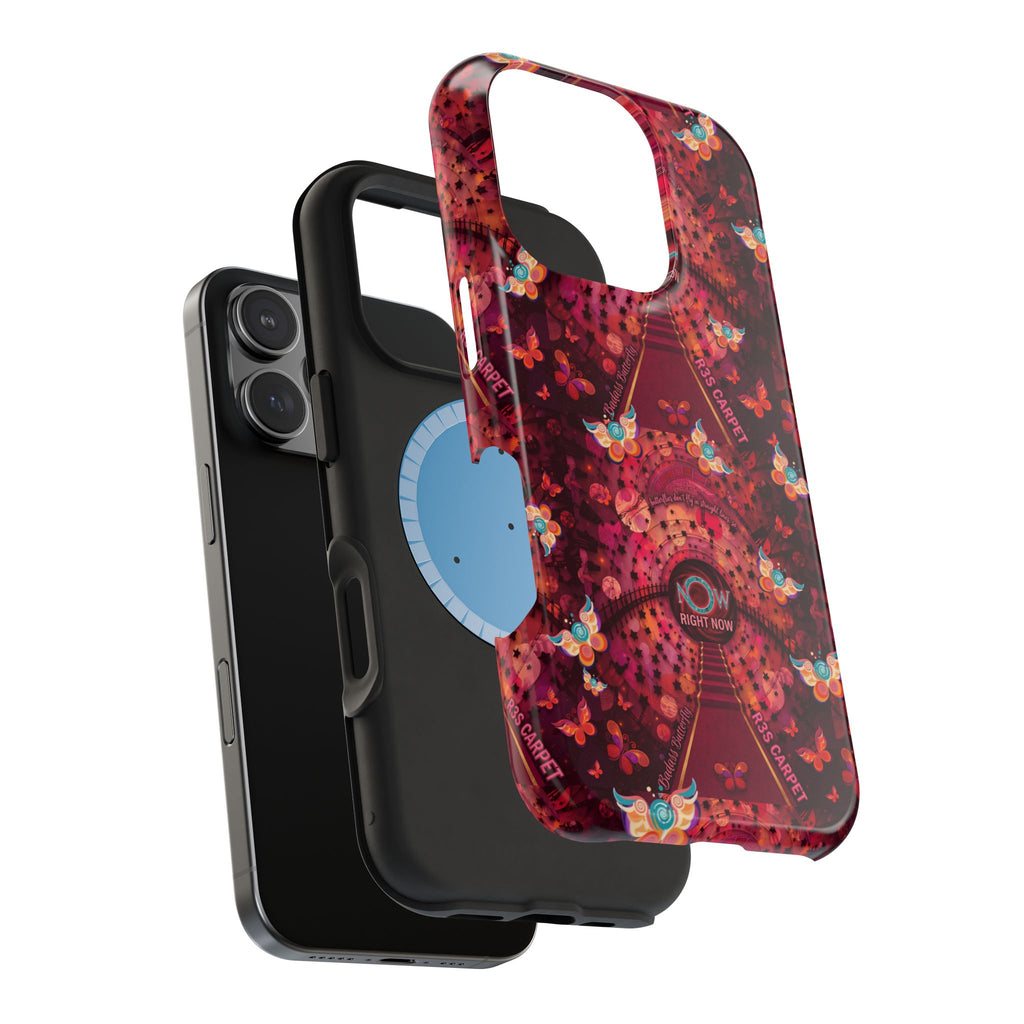 R3S-Carpet Worthy Magnetic Impact-Resistant Phone Case – Butterfly Kaleidoscope Now First-Class Stardust Collection