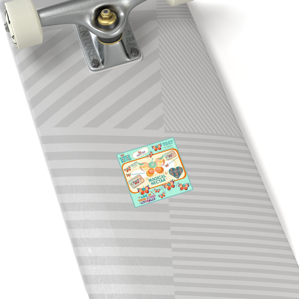 Magical Nectar Square Sticker - "Live In Your Story Literally" Indoor/Outdoor Sticker Sheet