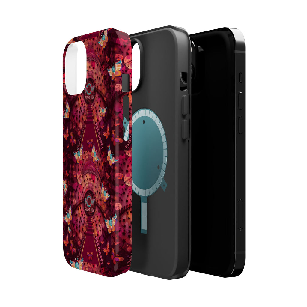 R3S-Carpet Worthy Magnetic Impact-Resistant Phone Case – Butterfly Kaleidoscope Now First-Class Stardust Collection