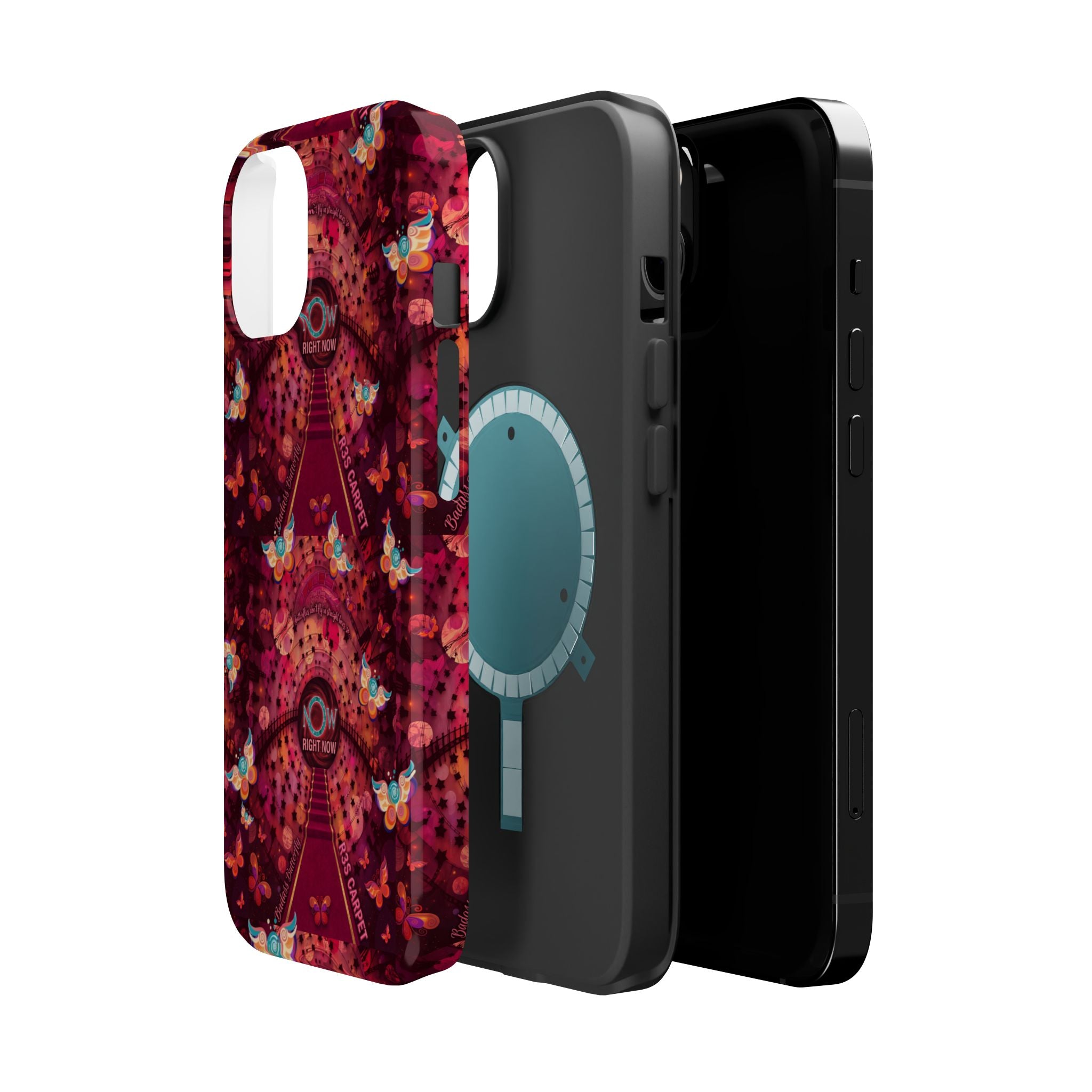 R3S-Carpet Worthy Magnetic Impact-Resistant Phone Case – Butterfly Kaleidoscope Now First-Class Stardust Collection