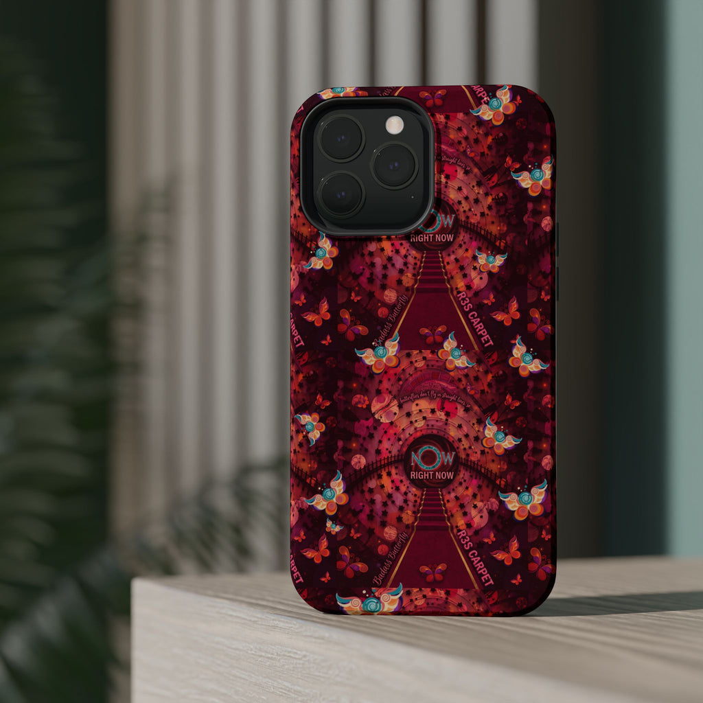 R3S-Carpet Worthy Magnetic Impact-Resistant Phone Case – Butterfly Kaleidoscope Now First-Class Stardust Collection