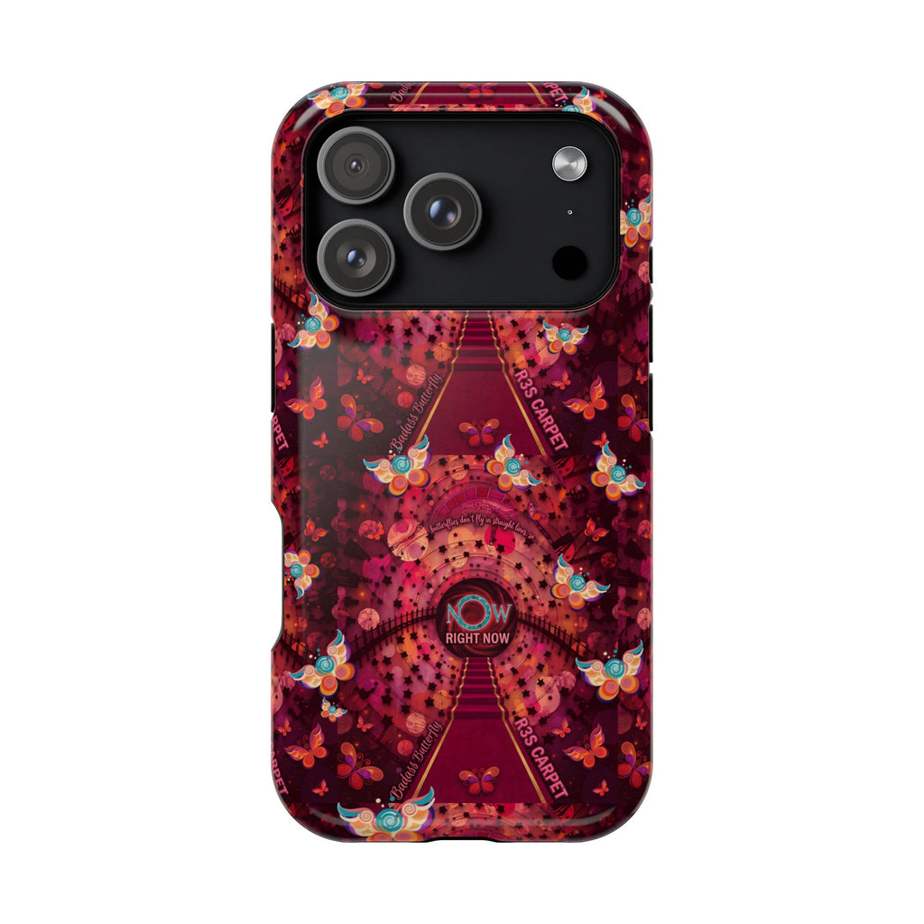 R3S-Carpet Worthy Magnetic Impact-Resistant Phone Case – Butterfly Kaleidoscope Now First-Class Stardust Collection