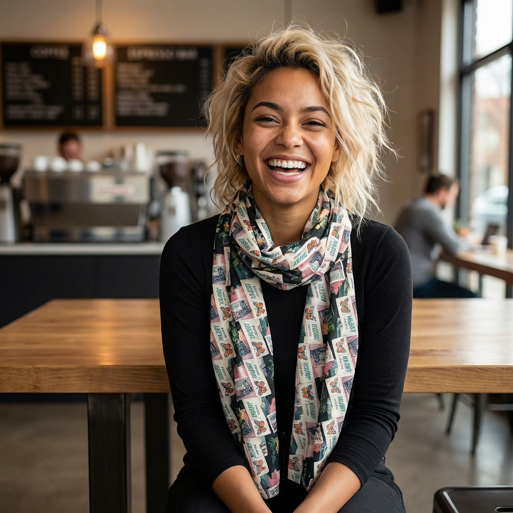 Ariel Rose Sciarpa del Compimento Portals - Variante Logo Codificato