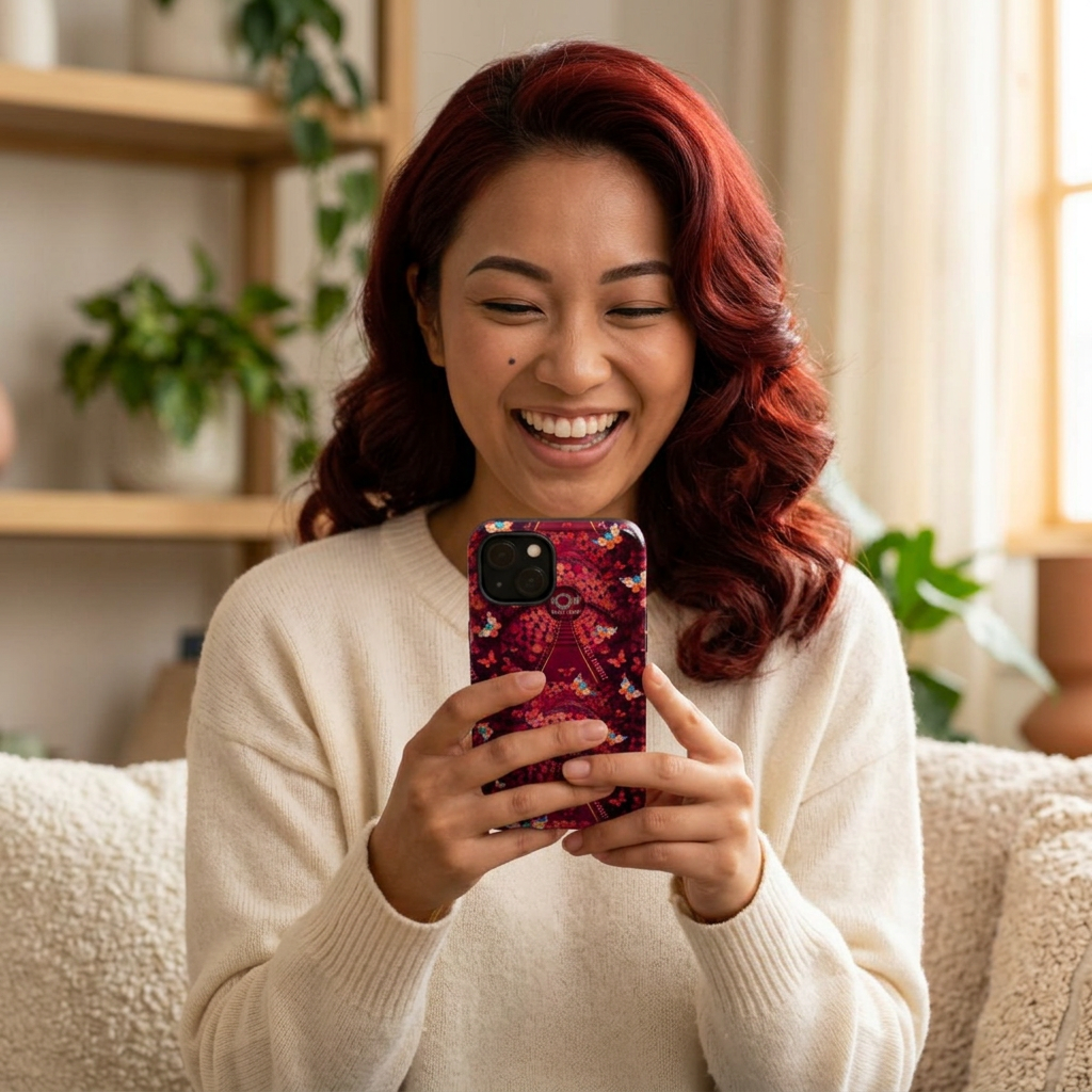 R3S-Carpet Worthy Magnetic Impact-Resistant Phone Case – Butterfly Kaleidoscope Now First-Class Stardust Collection