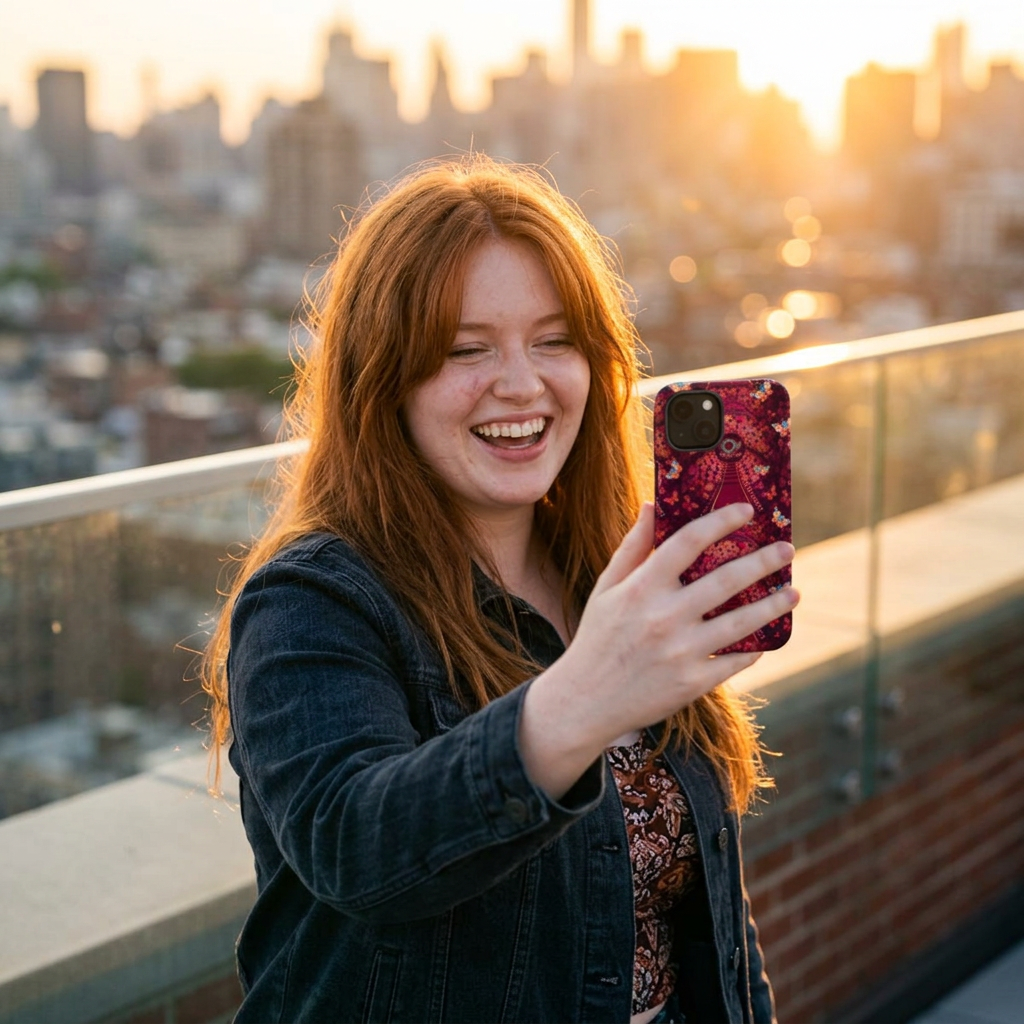 R3S-Carpet Worthy Magnetic Impact-Resistant Phone Case – Butterfly Kaleidoscope Now First-Class Stardust Collection