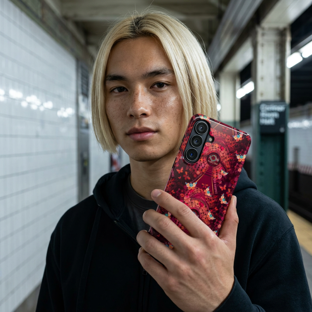 R3S-Carpet Worthy Magnetic Impact-Resistant Phone Case – Butterfly Kaleidoscope Now First-Class Stardust Collection