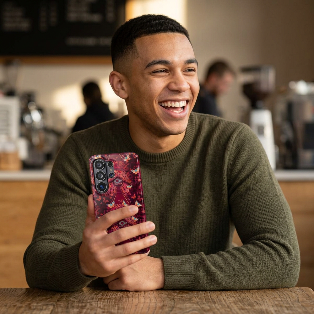 R3S-Carpet Worthy Magnetic Impact-Resistant Phone Case – Butterfly Kaleidoscope Now First-Class Stardust Collection