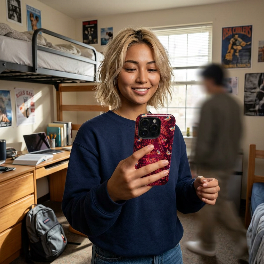 R3S-Carpet Worthy Magnetic Impact-Resistant Phone Case – Butterfly Kaleidoscope Now First-Class Stardust Collection