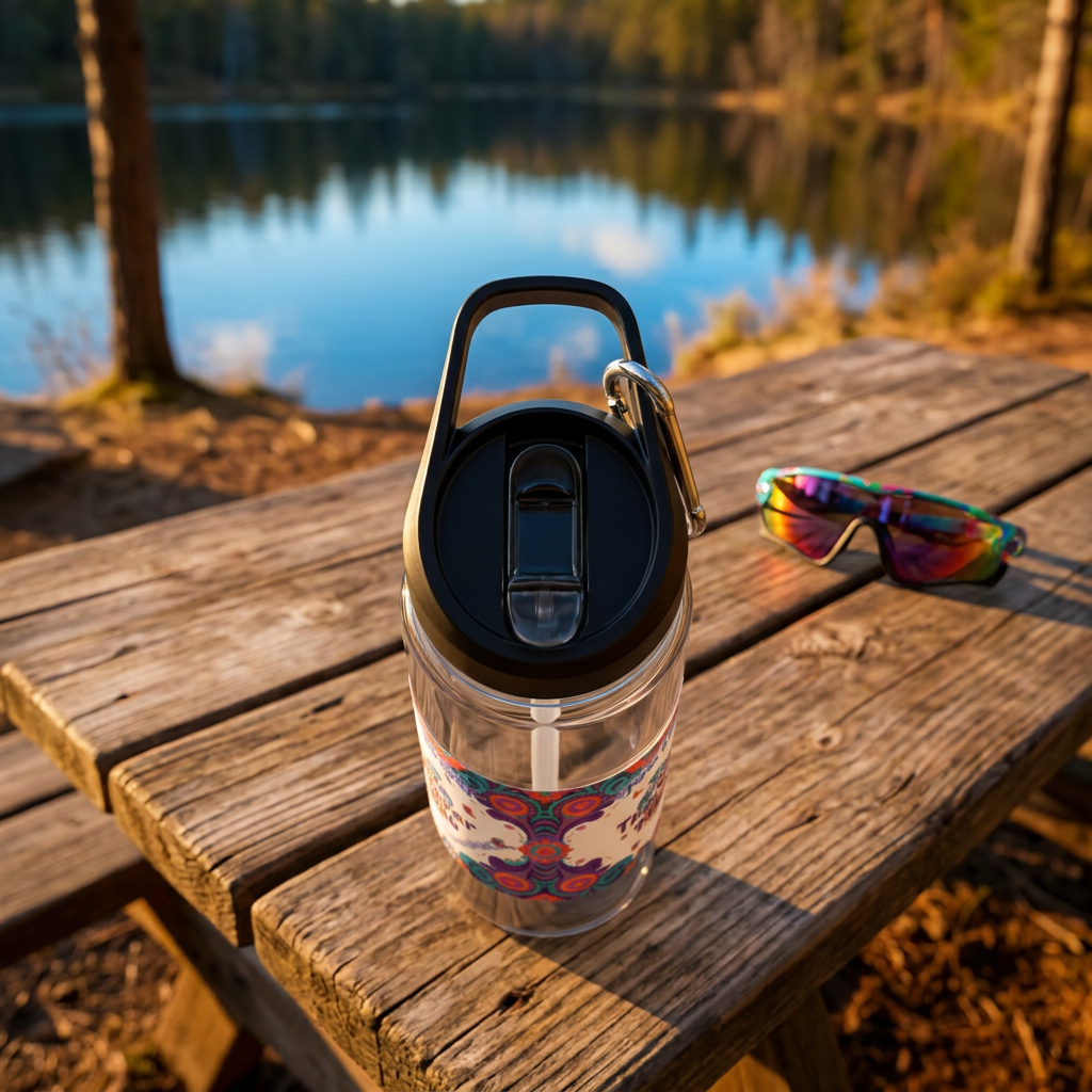 20oz Tritan Sport Bottle — 'Welcome to The Nonlinear Flight Club' Colorful Retro Variant