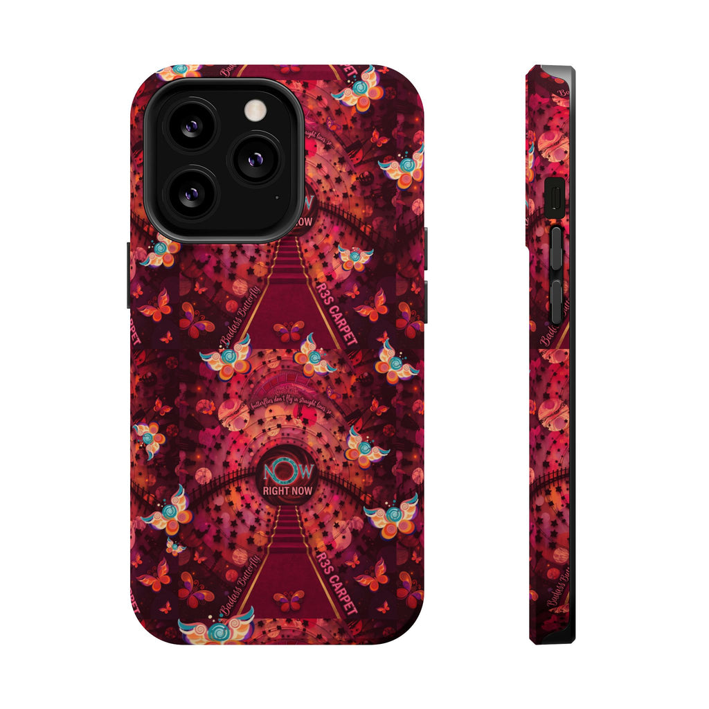 R3S-Carpet Worthy Magnetic Impact-Resistant Phone Case – Butterfly Kaleidoscope Now First-Class Stardust Collection