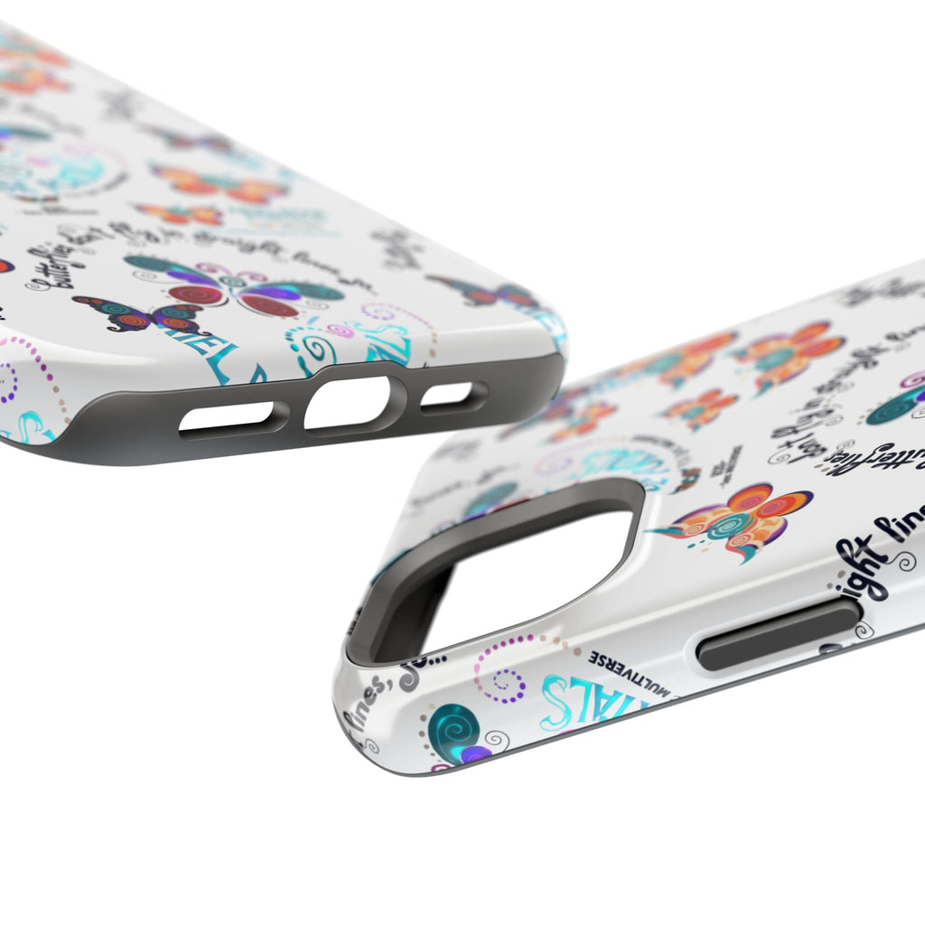 Butterfly Pattern Magnetic Phone Case — "How Butterflies Fly" Ariel Rose Portals Design