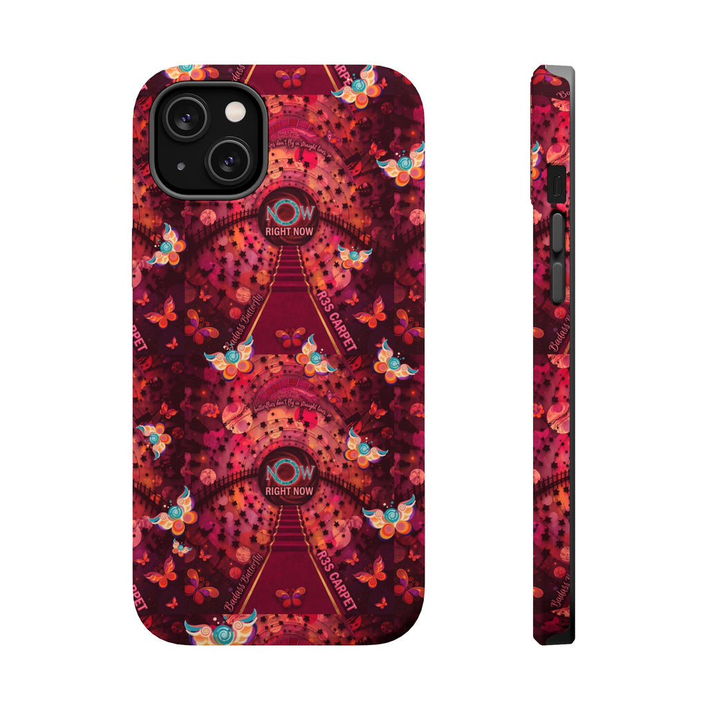 R3S-Carpet Worthy Magnetic Impact-Resistant Phone Case – Butterfly Kaleidoscope Now First-Class Stardust Collection