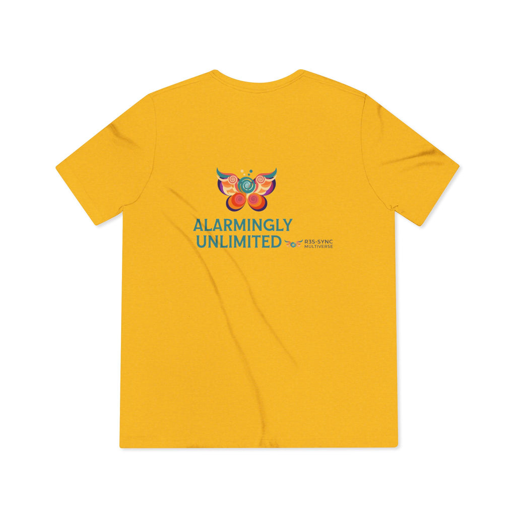 T-shirt Vintage Morbida TriBlend "Allarmantemente Illimitato Farfalla & Bruco" — Simpatica Maglietta Grafica Trasformazione