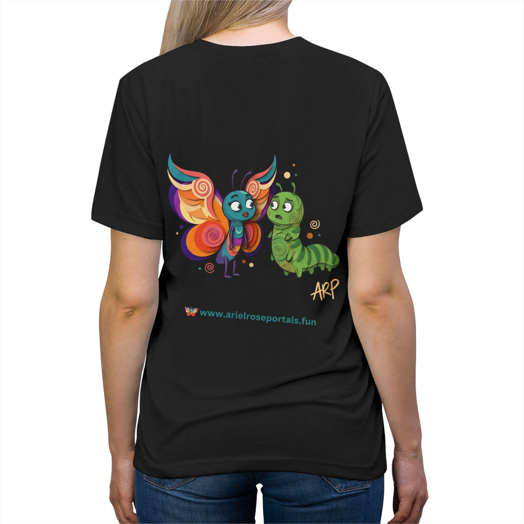 T-shirt vintage in misto cotone con logo cartoon Ariel Rose Portals – Stupefacentemente illimitata e super morbida