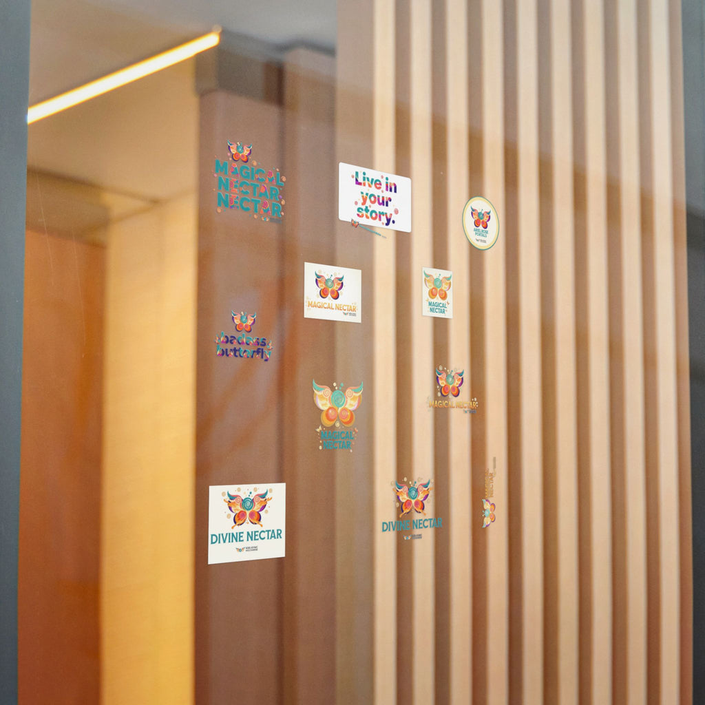 Divine Nectar Butterfly Sticker Pack — Die-Cut DTF Waterproof Water-Bottle Outdoor Permanent Stickers (Live in Your Story)