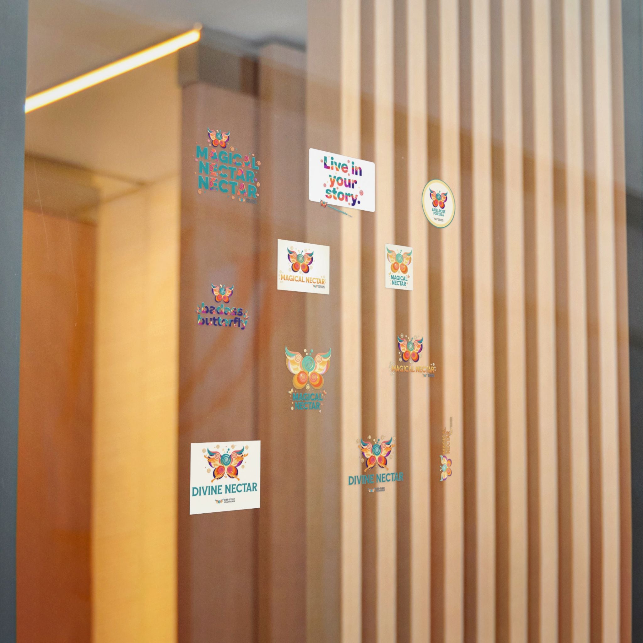 Divine Nectar Butterfly Sticker Pack — Die-Cut DTF Waterproof Water-Bottle Outdoor Permanent Stickers (Live in Your Story)