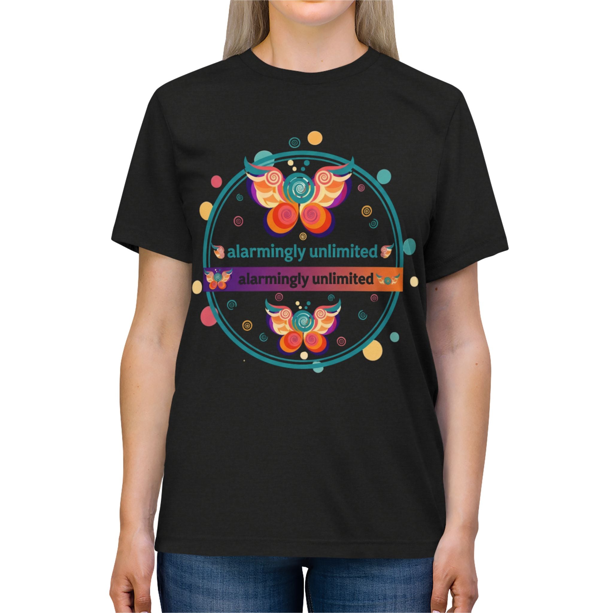 T-shirt vintage in misto cotone con logo cartoon Ariel Rose Portals – Stupefacentemente illimitata e super morbida