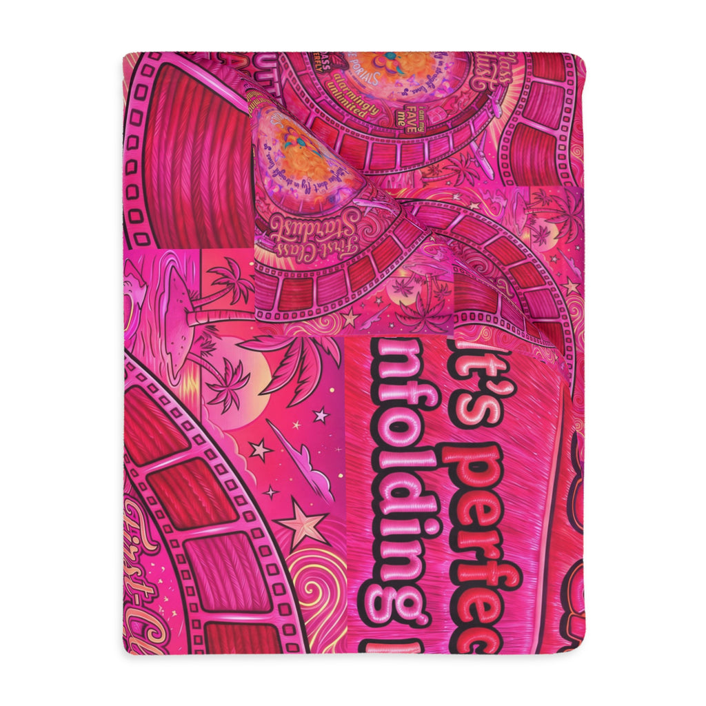 Badass Butterfly R3s-Carpet Pink Velveteen Blanket — "It's perfect. It's all unfolding perfectly."