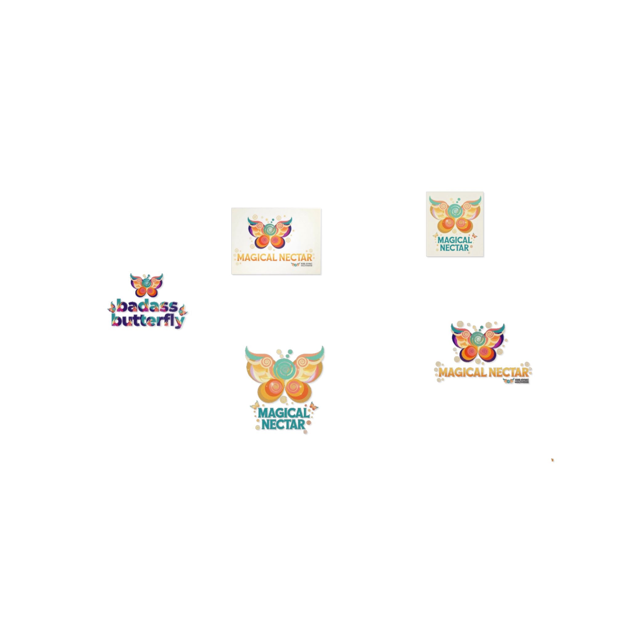 Divine Nectar Butterfly Sticker Pack — Adesivi permanenti fustellati DTF decorativi impermeabili per esterni (Live in Your Story)