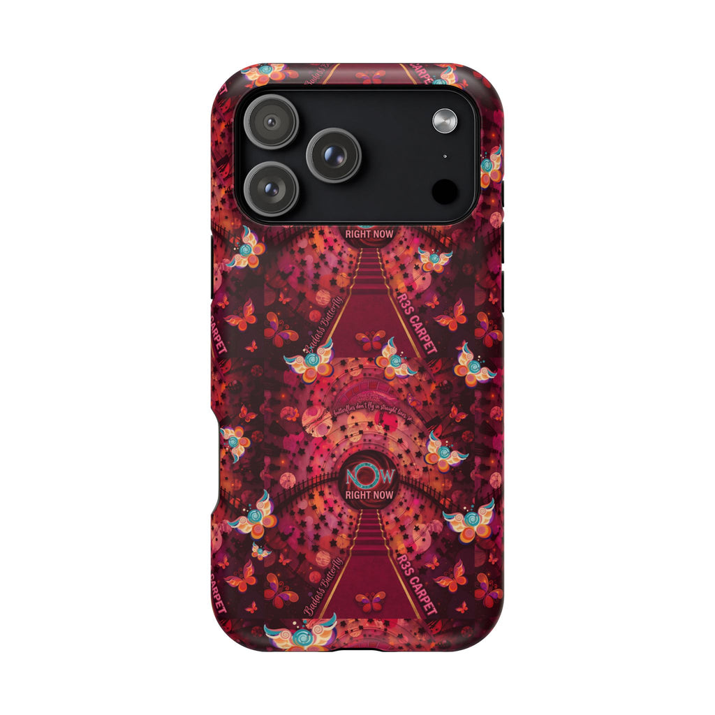 R3S-Carpet Worthy Magnetic Impact-Resistant Phone Case – Butterfly Kaleidoscope Now First-Class Stardust Collection