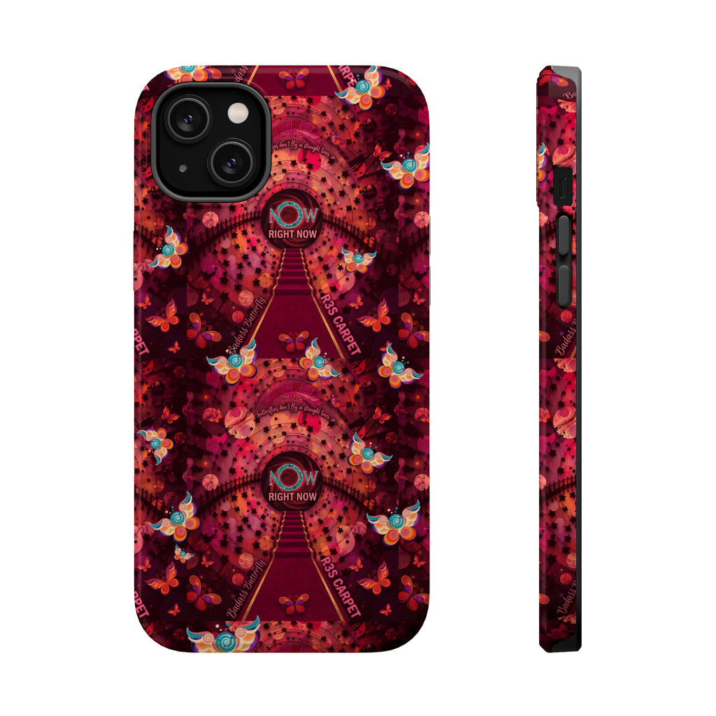 R3S-Carpet Worthy Magnetic Impact-Resistant Phone Case – Butterfly Kaleidoscope Now First-Class Stardust Collection